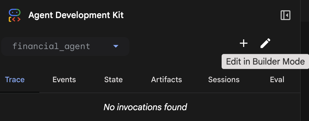 Editing an existing agent in builder mode